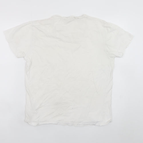 Pierre Cardin Men's White M V-Neck Cotton T-Shirt Classic Fit