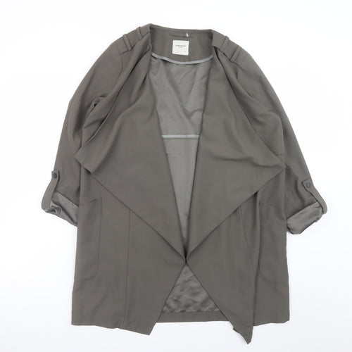 Vero Moda Women Grey Mid-Length Trench Coatigan M