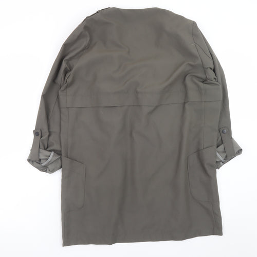 Vero Moda Women Grey Mid-Length Trench Coatigan M