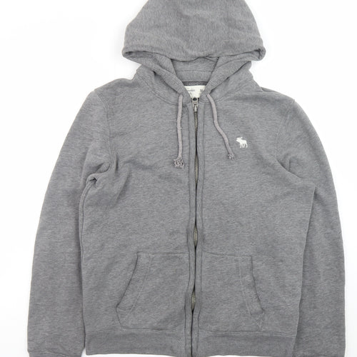 Abercrombie & Fitch Men’s Grey Full Zip Hoodie M Classic Fit