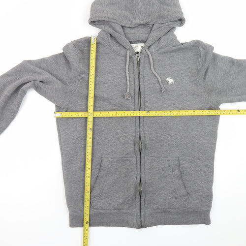 Abercrombie & Fitch Men’s Grey Full Zip Hoodie M Classic Fit