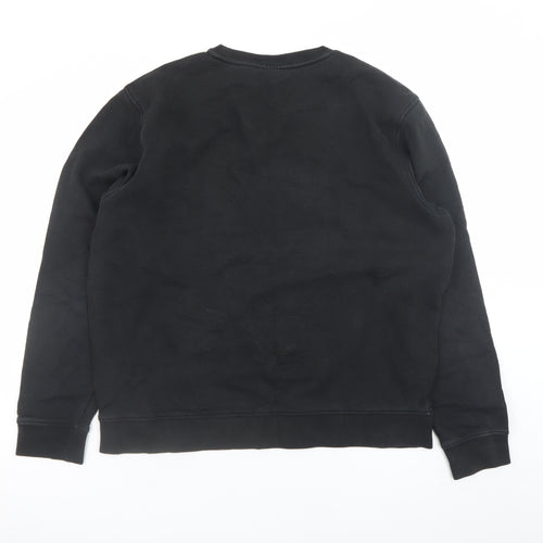 Lacoste Mens Black XL Pullover Sweatshirt Crew Neck Logo Fleece