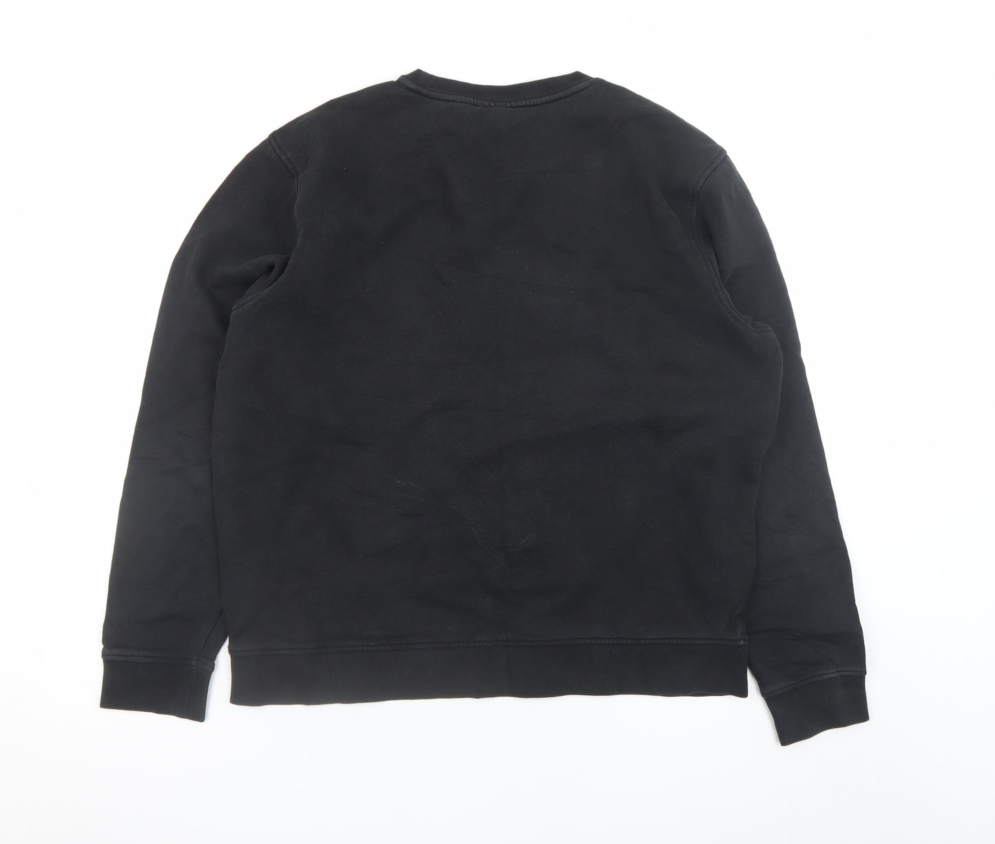 Lacoste Mens Black XL Pullover Sweatshirt Crew Neck Logo Fleece