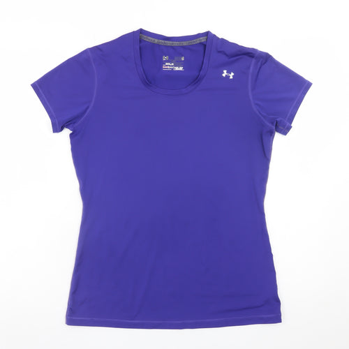 Under Armour Womens Purple HeatGear Short Sleeve Athletic T-Shirt M