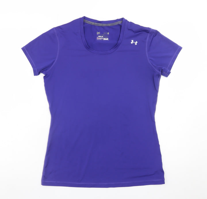 Under Armour Womens Purple HeatGear Short Sleeve Athletic T-Shirt M
