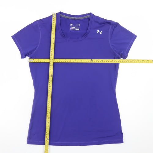 Under Armour Womens Purple HeatGear Short Sleeve Athletic T-Shirt M