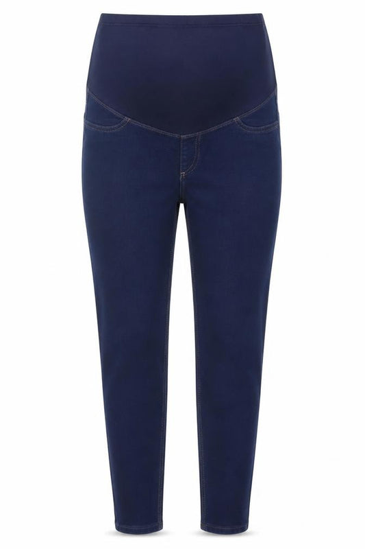 Front view of Marks & Spencer Women Blue Maternity Jegging Jeans, size 12, Regular