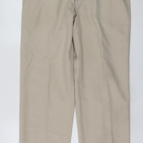 Dunnes Stores Women Beige Chino Trousers Size 16 Regular Fit 34W 29L