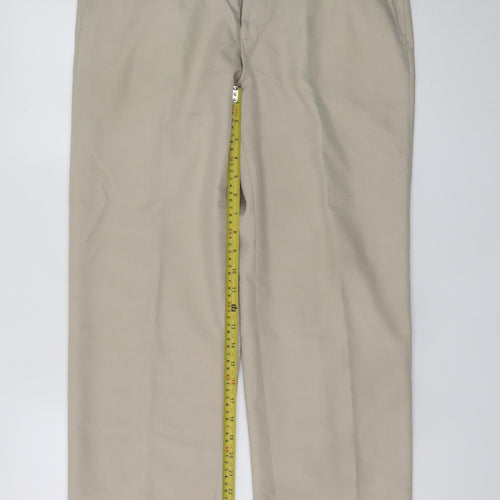 Dunnes Stores Women Beige Chino Trousers Size 16 Regular Fit 34W 29L
