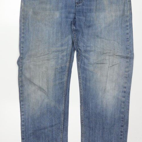 Wrangler Men's Blue Regular Fit Straight Denim Jeans 36W 32L