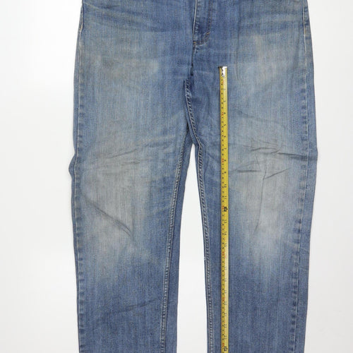Wrangler Men's Blue Regular Fit Straight Denim Jeans 36W 32L
