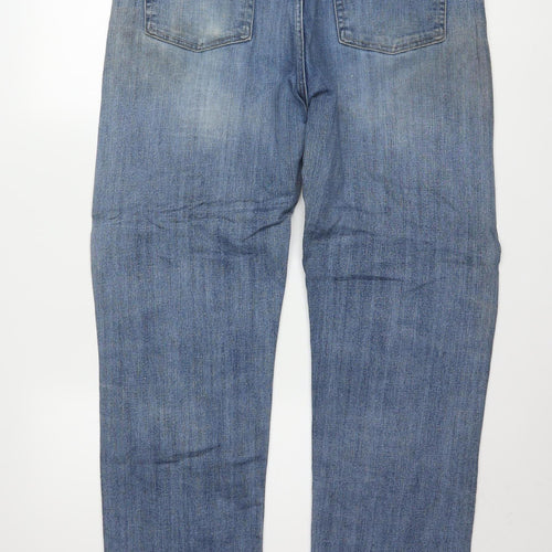 Wrangler Men's Blue Regular Fit Straight Denim Jeans 36W 32L