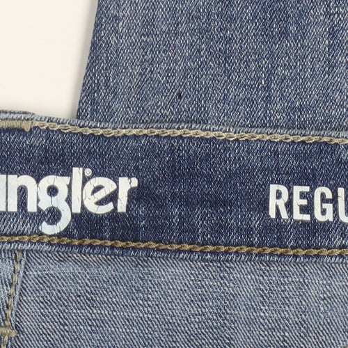 Wrangler Men's Blue Regular Fit Straight Denim Jeans 36W 32L
