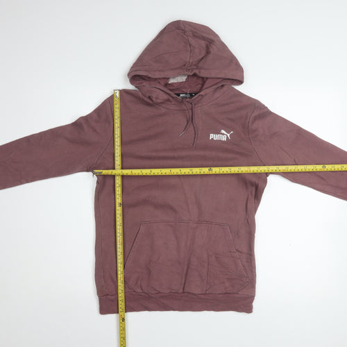 PUMA Women's Mauve Pullover Hoodie Small Cotton Blend Casual