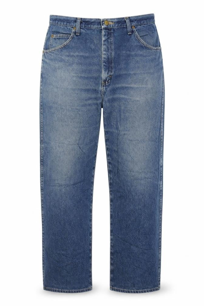 Wrangler Men's Blue Regular Fit Straight Leg Jeans 38x32 Denim