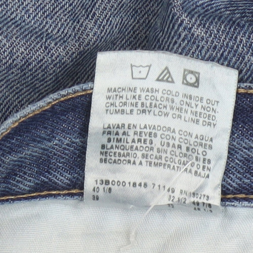 Wrangler Men's Blue Regular Fit Straight Leg Jeans 38x32 Denim