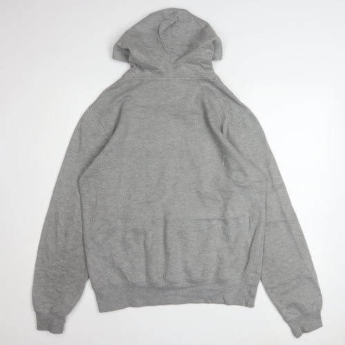FILA Men's Grey Pullover Logo Hoodie Size S Regular Fit