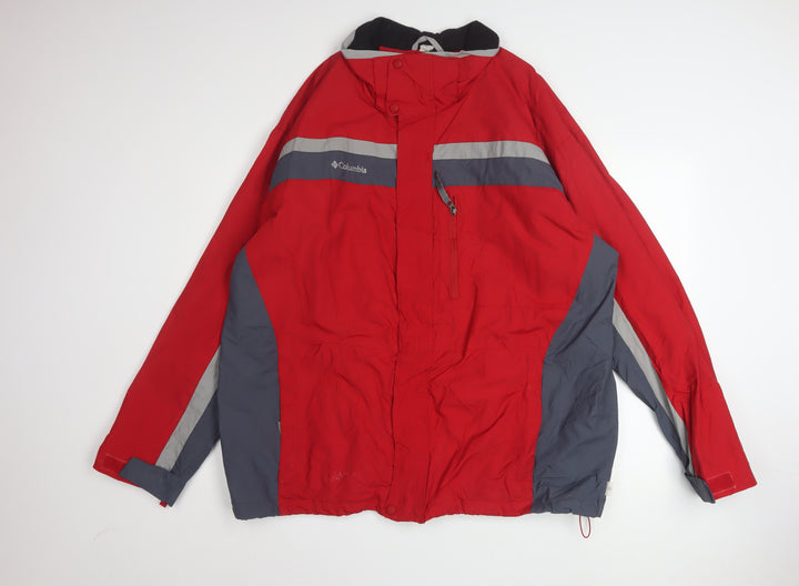 Columbia Men's Red XL Interchange Hooded Waterproof Outdoor Jacket