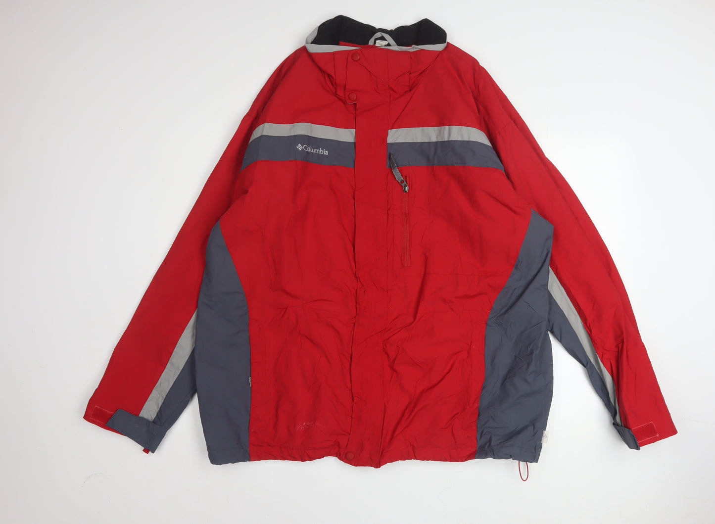 Columbia Men's Red XL Interchange Hooded Waterproof Outdoor Jacket