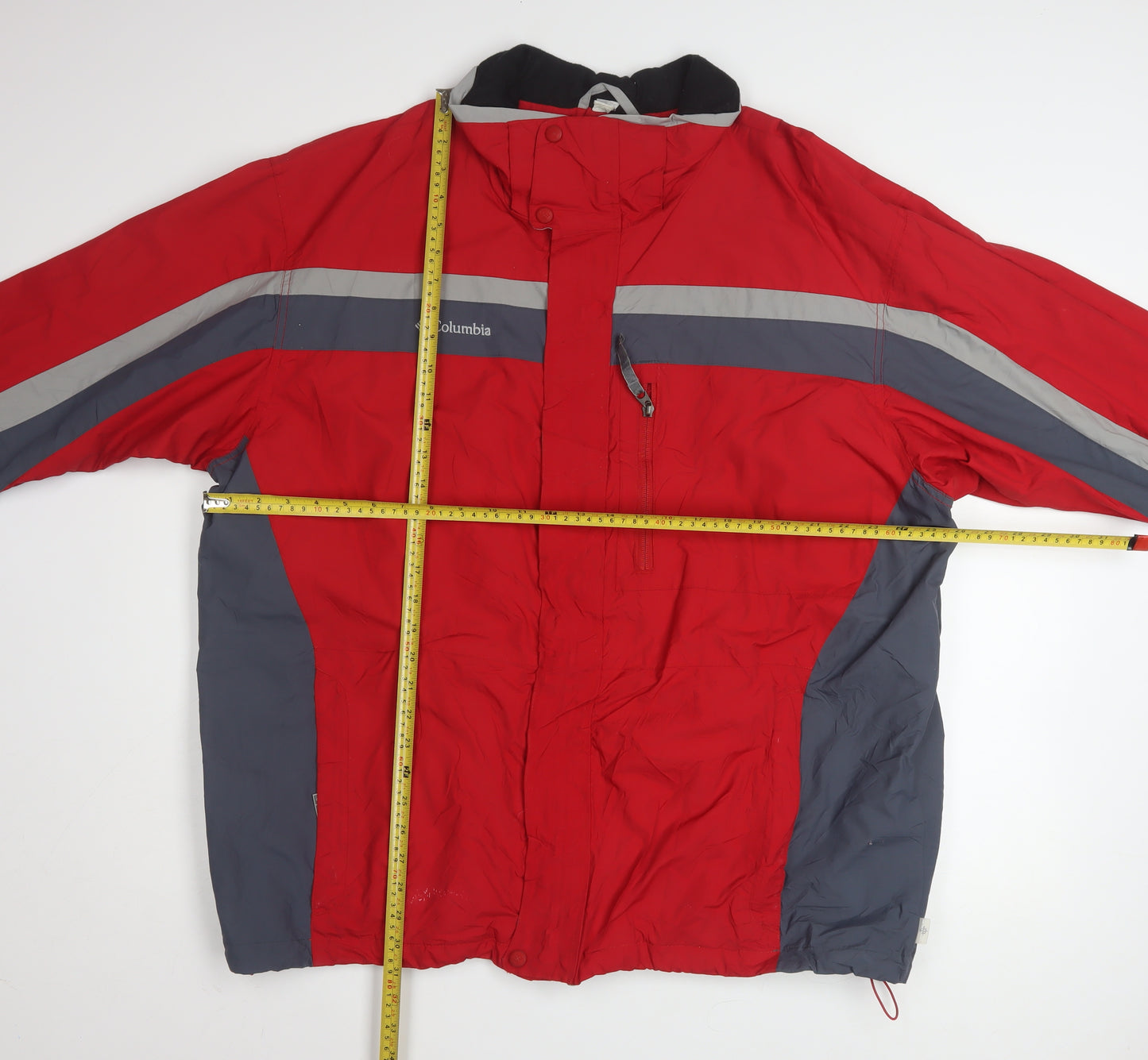 Columbia Men's Red XL Interchange Hooded Waterproof Outdoor Jacket