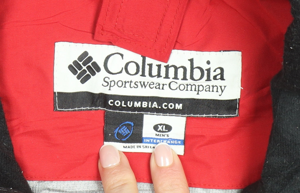 Columbia Men's Red XL Interchange Hooded Waterproof Outdoor Jacket