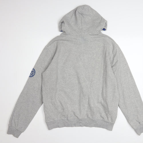 Disneyland Paris Women's Grey Blue Hoodie L Pullover Mickey Print