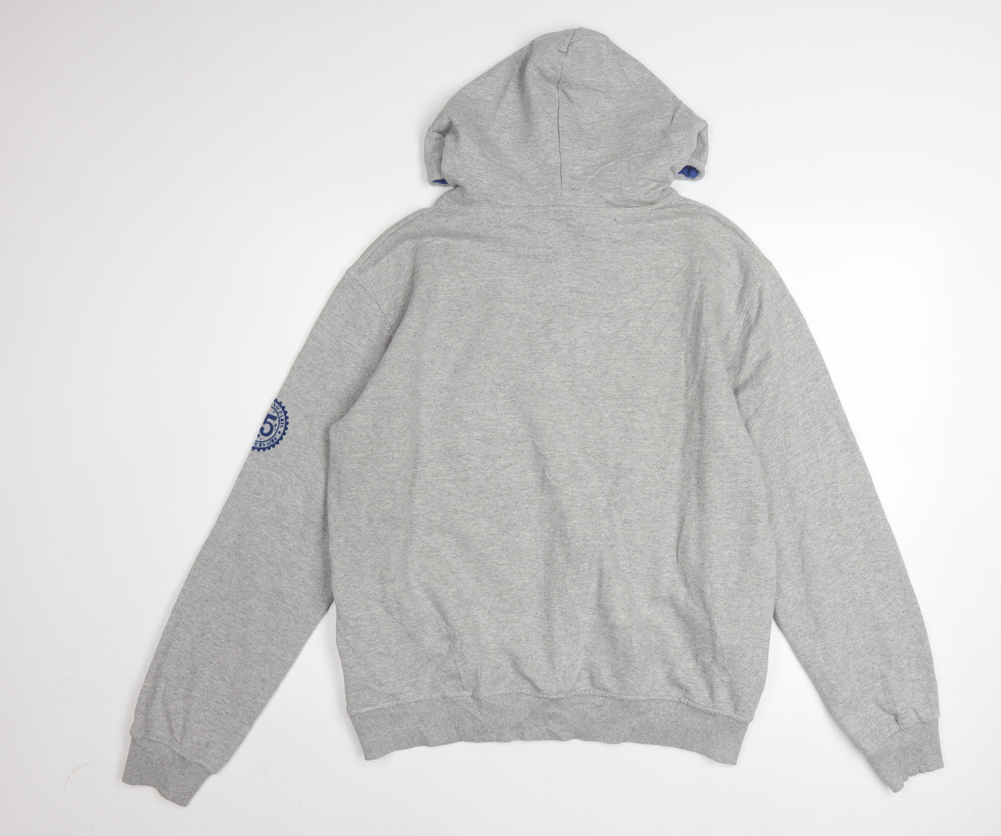Disneyland Paris Women's Grey Blue Hoodie L Pullover Mickey Print