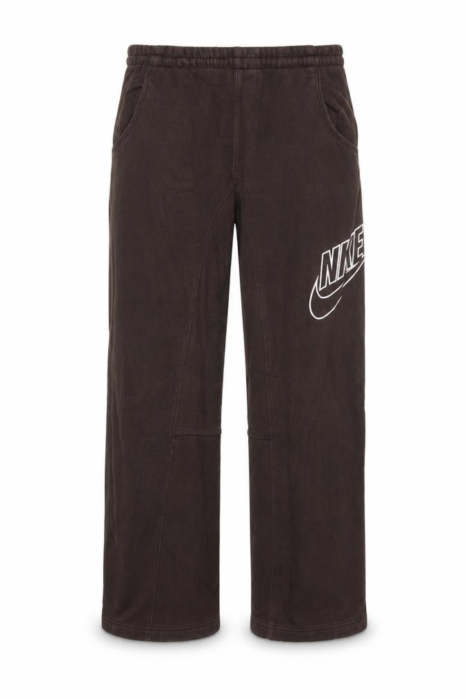Front view of Nike Women's Brown Sweatpants, size M, Regular Fit Fleece Joggers