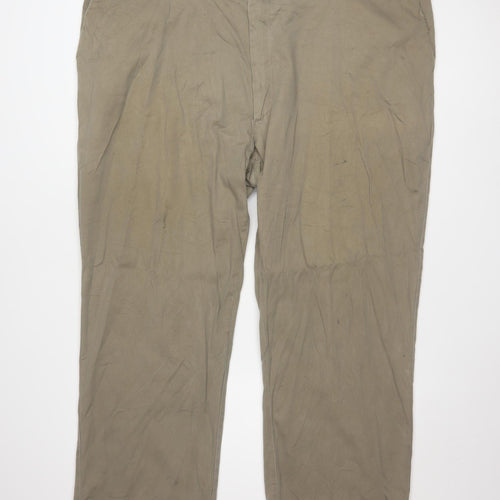Wrangler Men's Beige Chino Trousers 46x30 Relaxed Fit Comfort Series