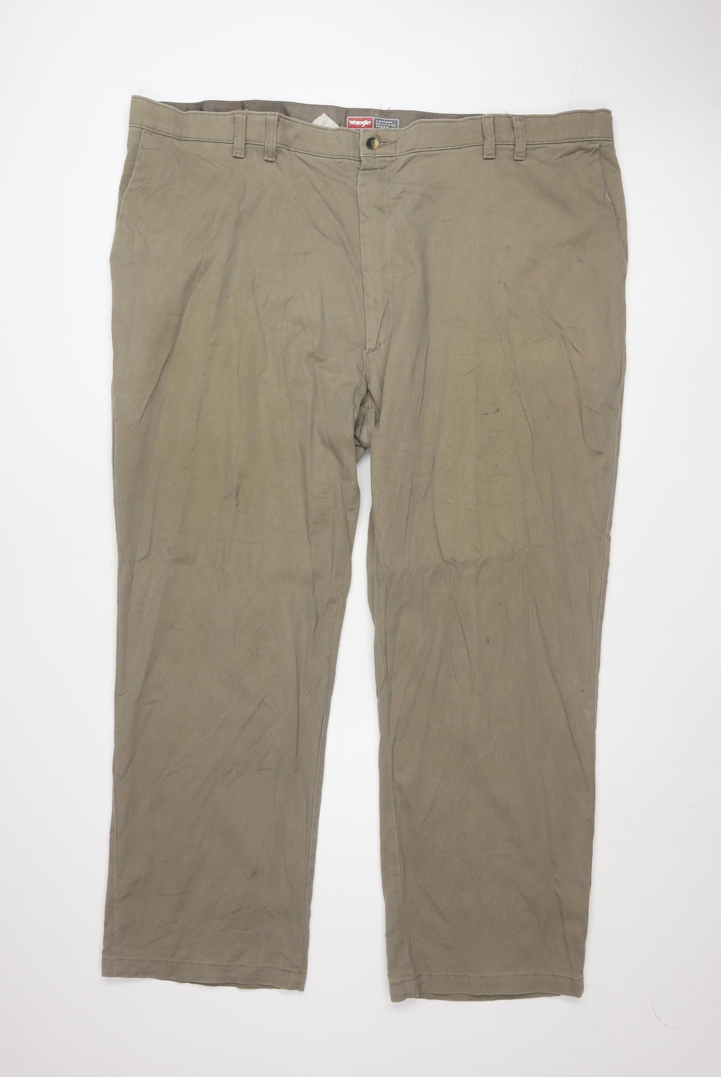 Wrangler Men's Beige Chino Trousers 46x30 Relaxed Fit Comfort Series