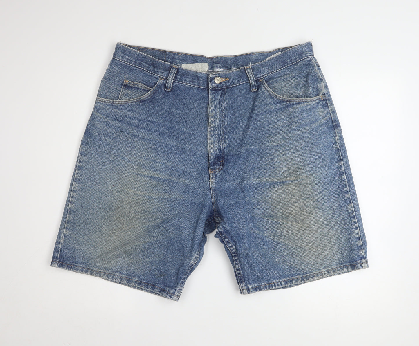 Wrangler Mens Blue Denim Relaxed Fit 38 Shorts