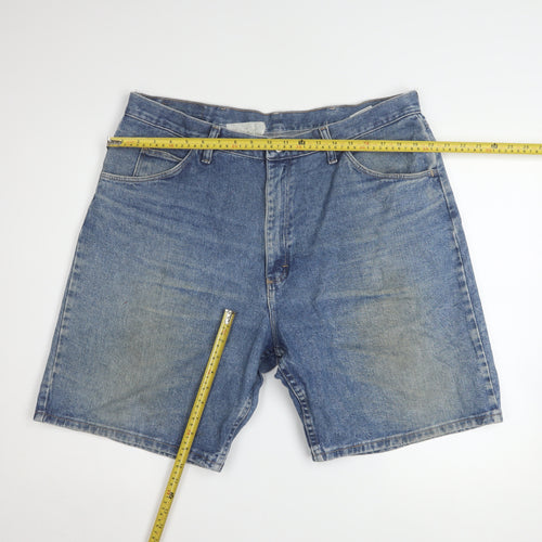 Wrangler Mens Blue Denim Relaxed Fit 38 Shorts