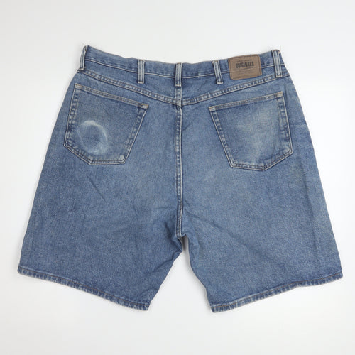 Wrangler Mens Blue Denim Relaxed Fit 38 Shorts