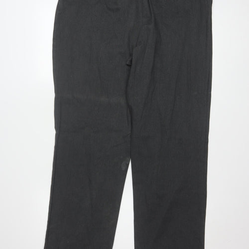 Lee Men's Black Straight Leg Relaxed Fit Trousers Size 18 Long