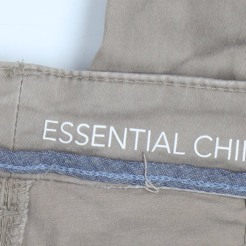 Lee Women's Beige Essential Chino Trousers Size 14 Regular Fit