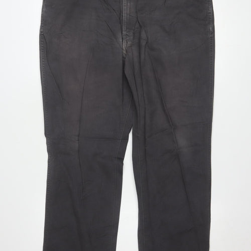 Wrangler Men Grey Texas Stretch Chino Trousers W38 L30 Regular Fit