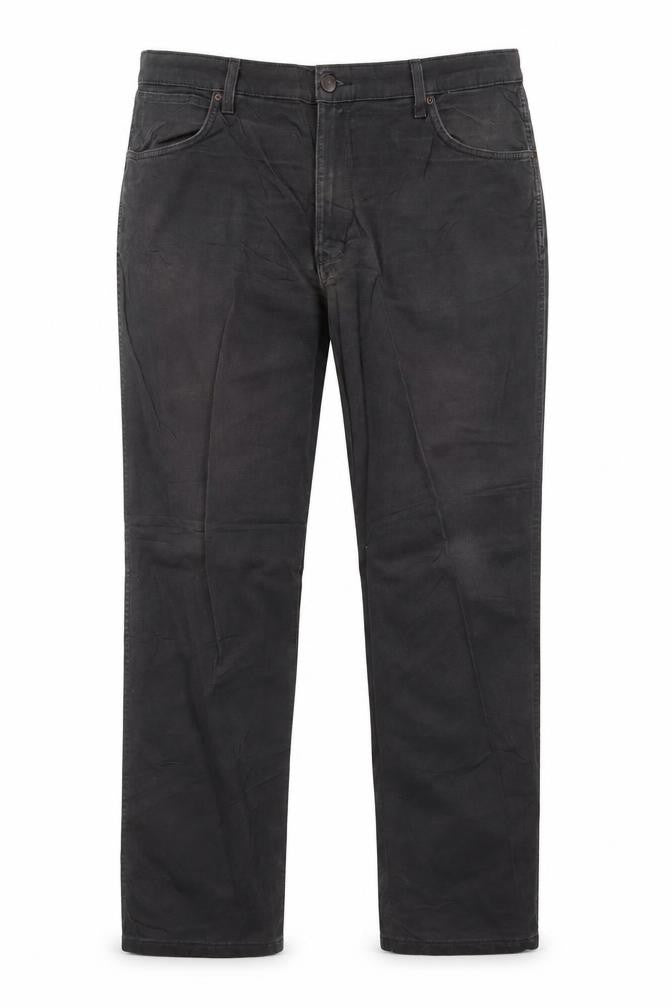 Front view of Wrangler Men Grey Texas Stretch Chino Trousers W38 L30 Regular Fit