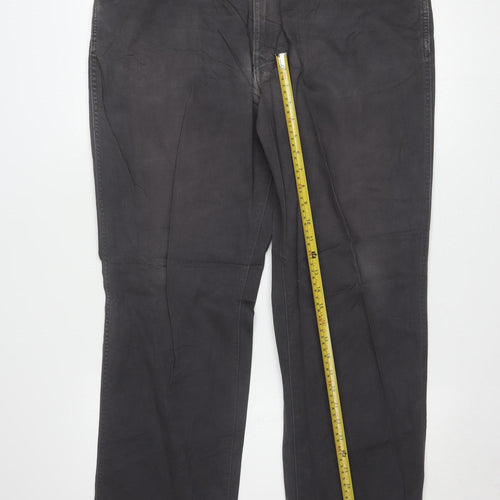 Wrangler Men Grey Texas Stretch Chino Trousers W38 L30 Regular Fit