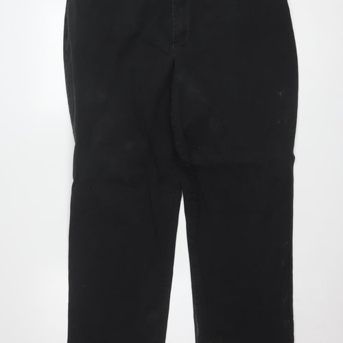 Lee Women's Black Relaxed Fit Chino Trousers Size 18