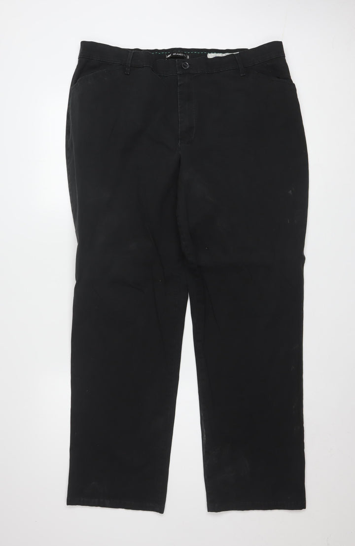 Lee Women's Black Relaxed Fit Chino Trousers Size 18