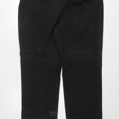 Lee Women's Black Relaxed Fit Chino Trousers Size 18