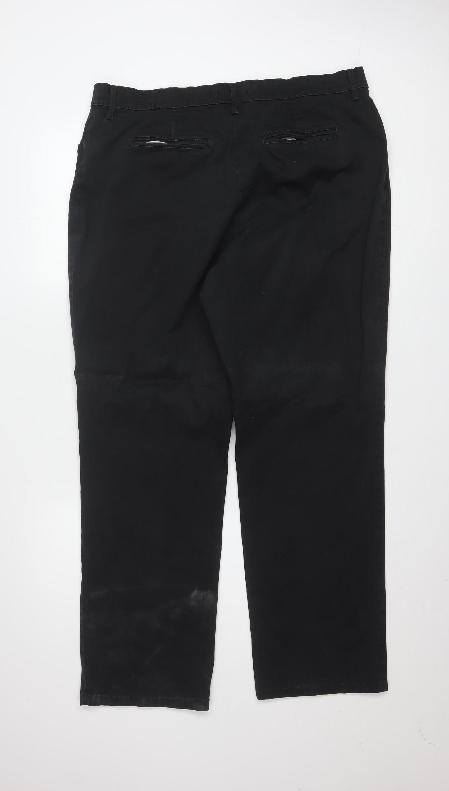 Lee Women's Black Relaxed Fit Chino Trousers Size 18