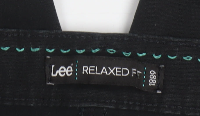 Lee Women's Black Relaxed Fit Chino Trousers Size 18