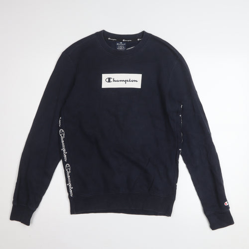Champion Men's Blue XS Pullover Sweatshirt Crew Neck Logo Sportswear