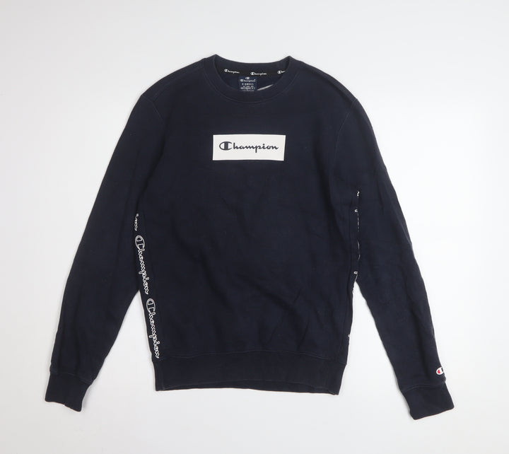 Champion Men's Blue XS Pullover Sweatshirt Crew Neck Logo Sportswear