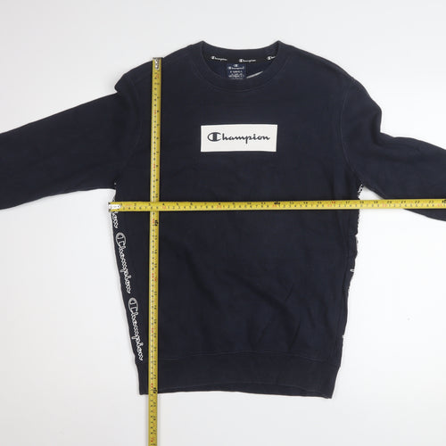 Champion Men's Blue XS Pullover Sweatshirt Crew Neck Logo Sportswear