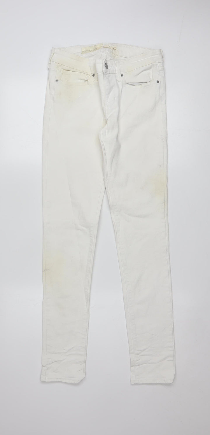 Levi's Women's White 711 Skinny Jeans Size 27 Slim Fit Denim