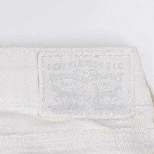 Levi's Women's White 711 Skinny Jeans Size 27 Slim Fit Denim