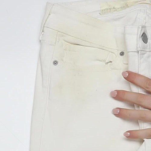 Levi's Women's White 711 Skinny Jeans Size 27 Slim Fit Denim