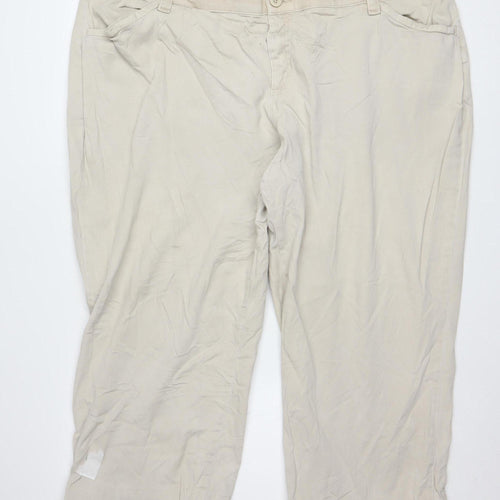 Lee Men's Beige Chino Shorts Size 24 Regular Fit Stretch Cotton